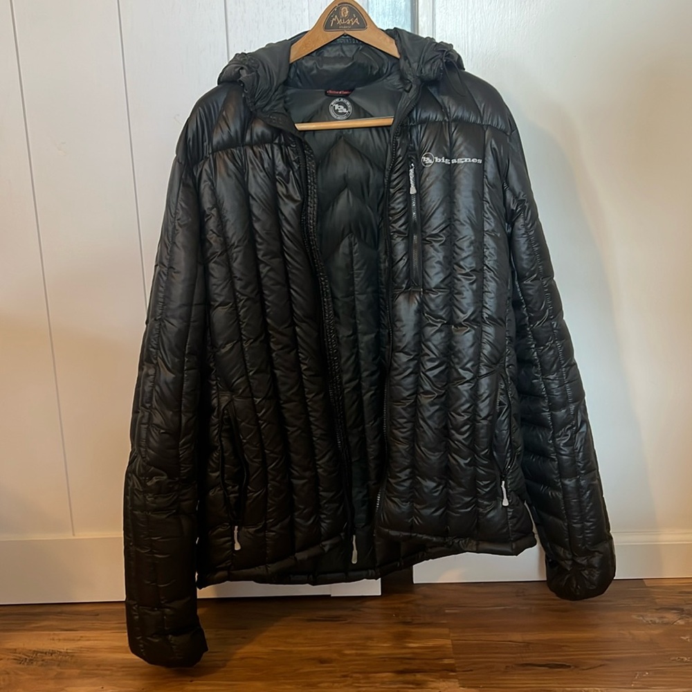Big Agnes Shovelhead hooded coat  - 700 DownTek, water repellent down.